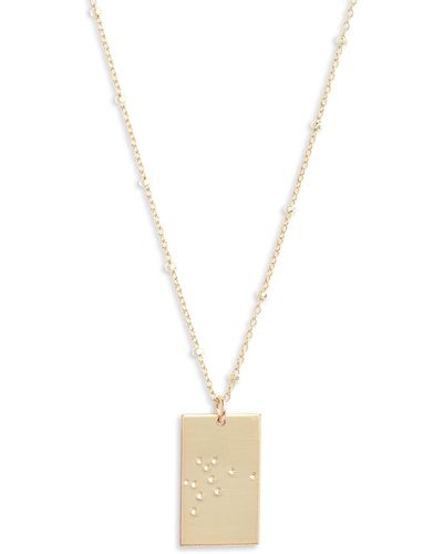 SET & STONES Zodiac Constellation Pendant Necklace - White