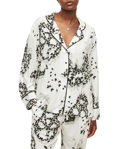 AllSaints Safi Orsino Pajama Shirt - White
