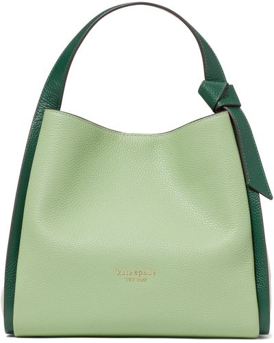 Kate Spade Knott Large Colorblock Leather Handbag - Green