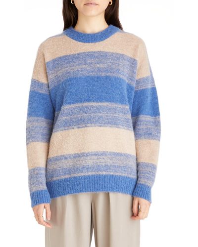 Madewell Otis Space Dye Pullover Sweater - Blue