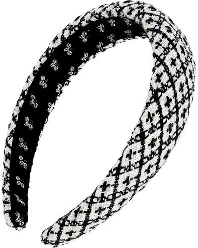 L. Erickson Claret Tweed Padded Headband - Black