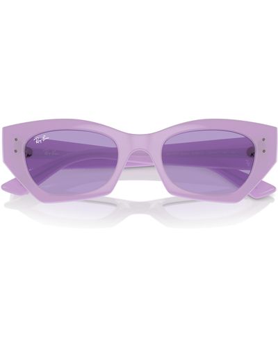 Ray-Ban Zena 52mm Geometric Sunglasses - Purple