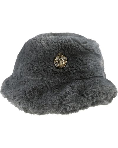Kurt Geiger Faux Fur Bucket Hat - Black
