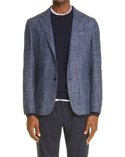 Zegna Crossover Micro Check Wool - Blue