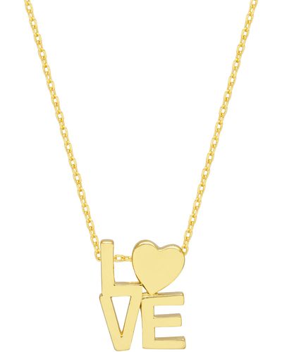 Estella Bartlett Love Pendant Necklace - Metallic