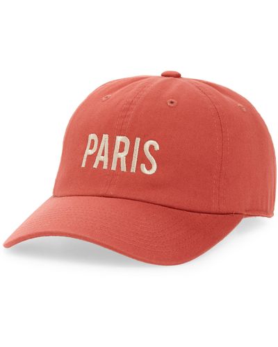 American Needle Paris Cotton Baseball Cap - Red