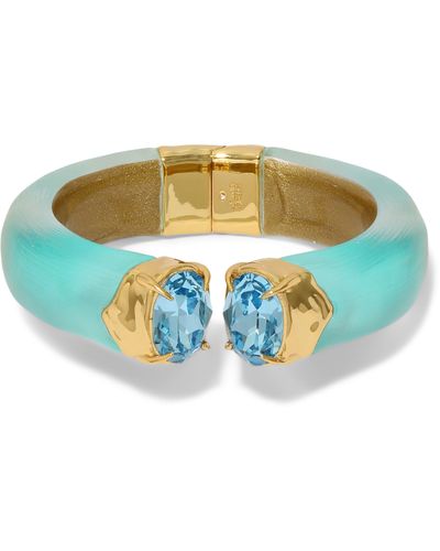 Alexis Bonbon Crystal Lucite Hinged Bracelet - Blue