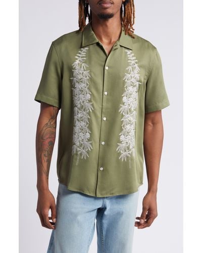 One Of These Days Stocks Camp Shirt - Green