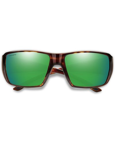 Smith Guides Choice Xl 63mm Chromapoptm Polarized Oversize Square Sunglasses - Green