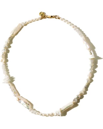 Child Of Wild Midsummer Solstice 14k- Fill & Cultured Pearl Necklace At Nordstrom - Metallic