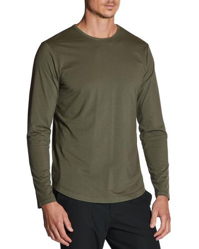 Cuts Crewneck Long Sleeve T-shirt - Green