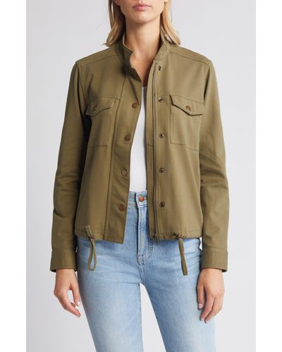 Caslon Caslon(r) Stretch Organic Cotton Soft Jacket - Natural