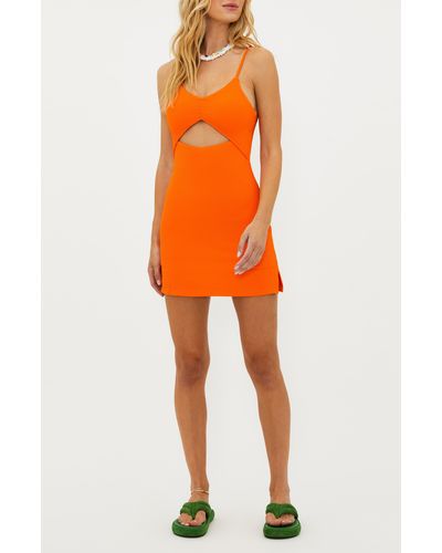 Beach Riot Jewel Cutout Minidress - Orange