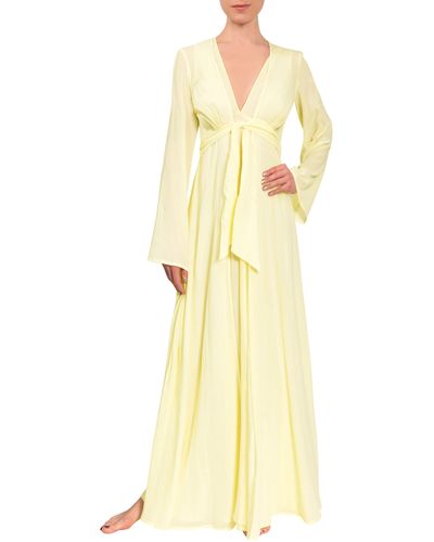 EVERYDAY RITUAL Diane Cotton Duster Robe - Yellow