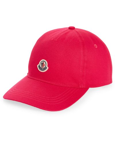 Moncler Logo Patch Baseball Cap - Pink
