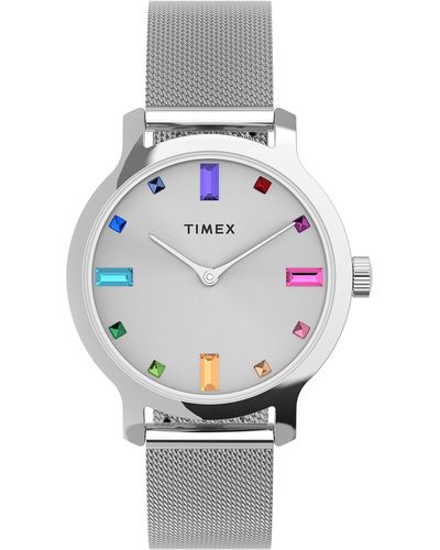 Timex Timex Transcend Mesh Strap Watch - Gray