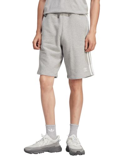 adidas Adicolor 3-stripes Cotton French Terry Shorts - Gray