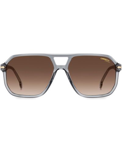 Carrera 59mm Rectangular Sunglasses - Brown