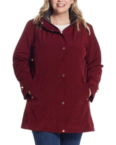 Gallery Water Resistant Raincoat - Red