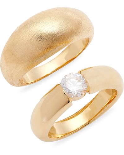 Nordstrom Demi Fine Assorted Set Of Two Rings - Natural