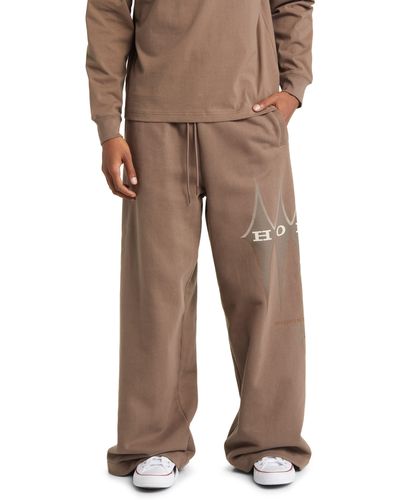 Honor The Gift baggy Cotton Drawstring Sweatpants - Brown