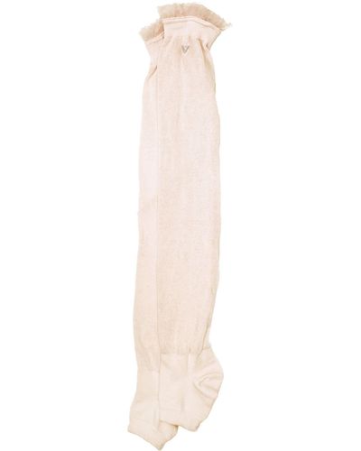 Arebesk Ruffle Leg Warmers - White
