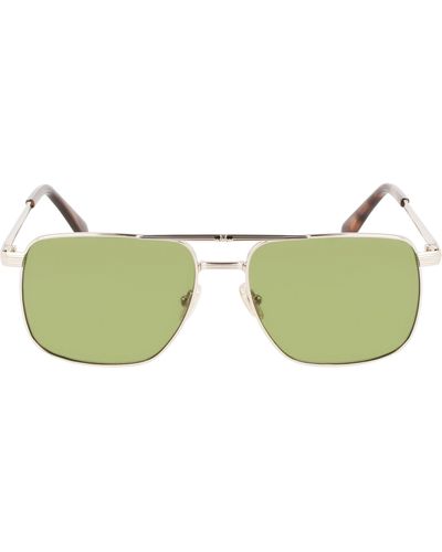 Lanvin Jl 58mm Rectangular Sunglasses - Green