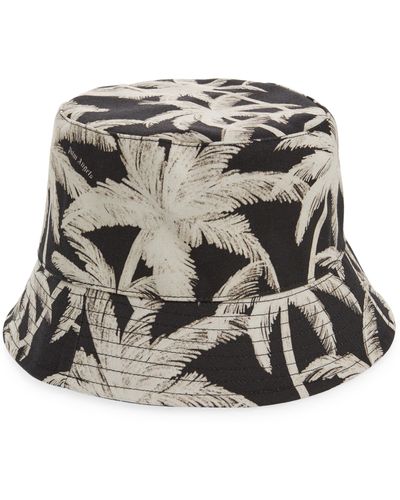 Palm Angels Allover Palms Print Bucket Hat - Multicolor