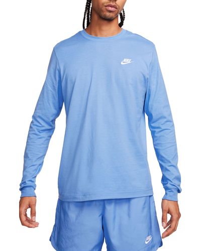 Nike Sportswear Club Long Sleeve T-shirt - Blue