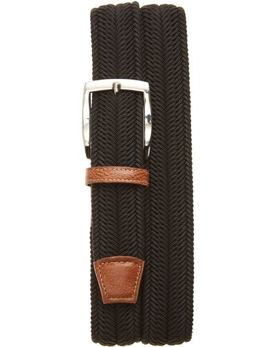 Torino Herringbone Woven Belt - Black