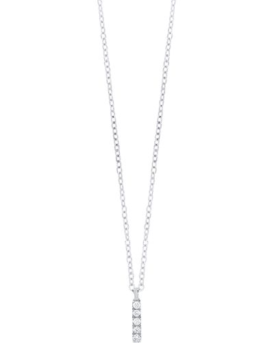 Bony Levy Icon Diamond Initial Pendant Necklace - White
