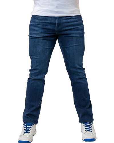 Maceoo Torn Stretch Denim Jeans - Blue