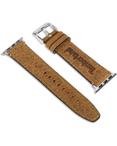 Timberland Barnesbrook Leather 22mm Smartwatch Watchband - Metallic