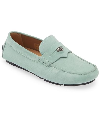 Versace Medusa Coin Penny Driving Loafer - Green