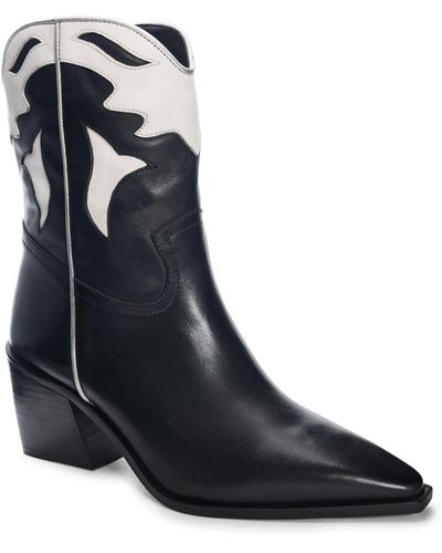 42 GOLD Bartlett Two-tone Western Boot - Black