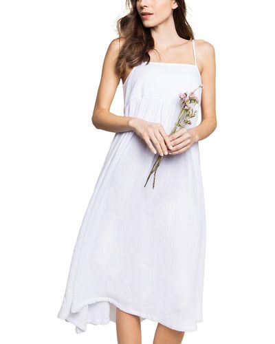 Petite Plume Serene Cotton Gauze Nightgown - White