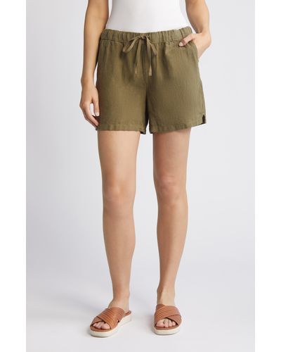 Caslon Caslon(r) Linen Drawstring Shorts - Green