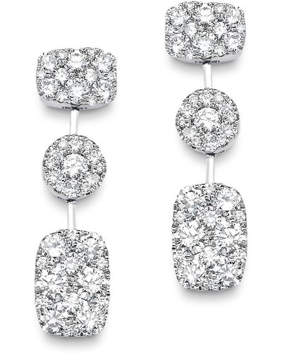 Sara Weinstock Reverie 3 Cluster Diamond Drop Earrings - White