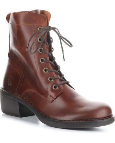 Fly London Milu Lace-up Leather Boot - Brown