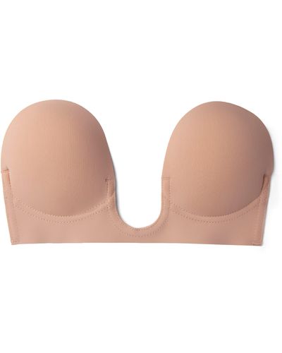 Fashion Forms U Plunge Backless Strapless Reusable Adhesive Bra - Natural