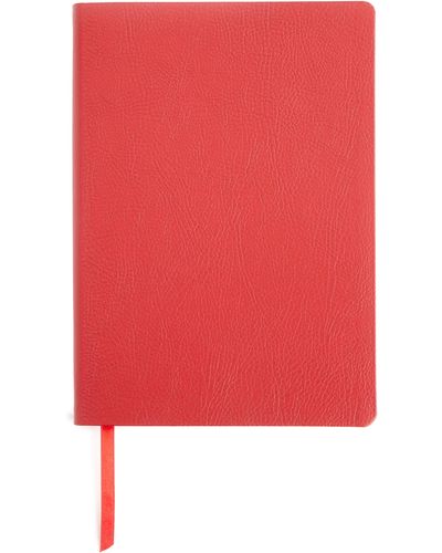 ROYCE New York Personalized Leather Journal - Red