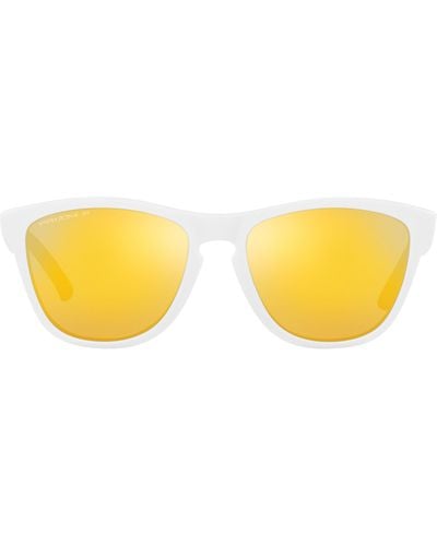 Oakley Frogskins 54mm Polarized Rectangular Sunglasses - Yellow