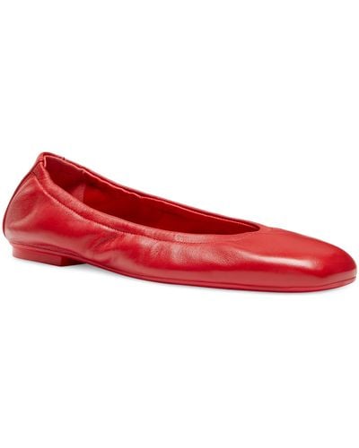 Stuart Weitzman Leather Ballet Flat - Red
