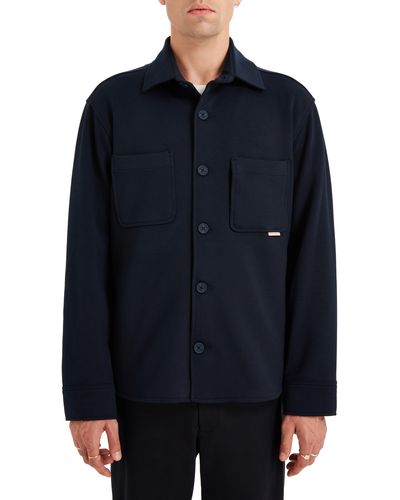 SealSkinz Plumstead Water Repellent Knit Shirt Jacket - Blue