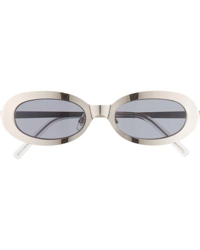 BP. 50mm Oval Sunglasses - Metallic