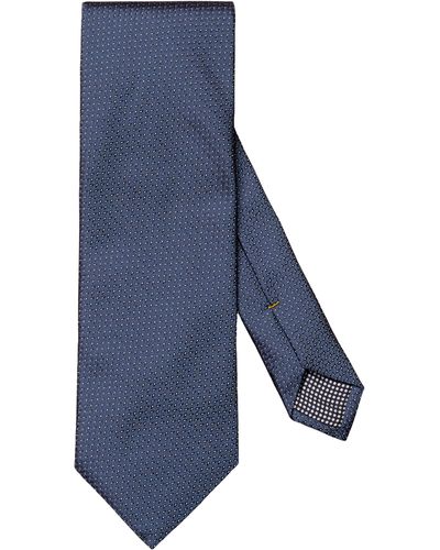 Eton Neat Jacquard Silk Tie - Blue