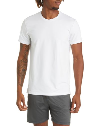 BARBELL APPAREL Split Hem T-shirt - White