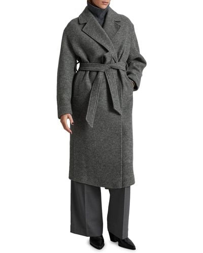 & Other Stories & Belted Wool Coat - Black