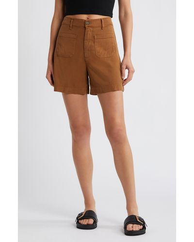 Le Jean Carrie Stretch Twill Bermuda Shorts - Brown