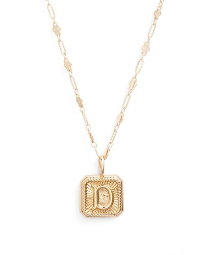 Miranda Frye Harlow Initial Pendant Necklace - Metallic